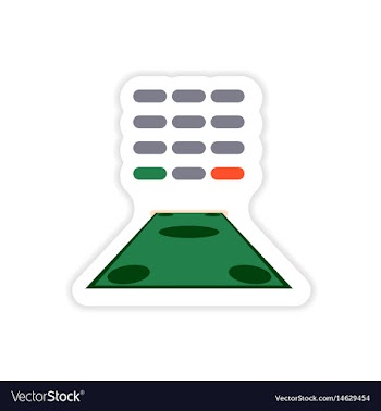 Stylish sticker on paper money and atm vector image