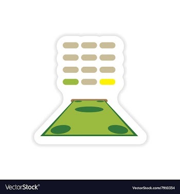 Stylish sticker on paper money and ATM vector image