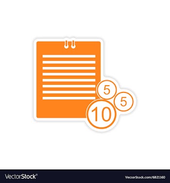 Stylish sticker on paper paper and coins vector image