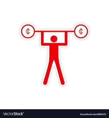 Stylish sticker on paper people and money Rod vector image