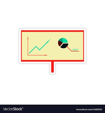 Stylish sticker on paper presentation of schedule vector image