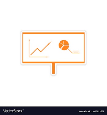 Stylish sticker on paper Presentation of schedule vector image