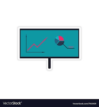 Stylish sticker on paper Presentation of schedule vector image