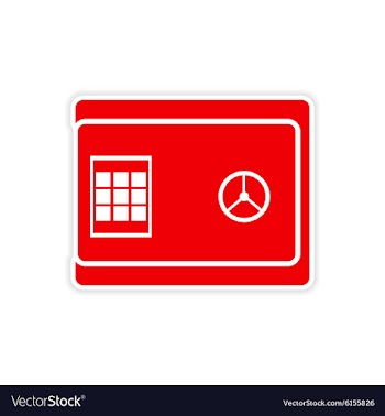 Stylish sticker on paper safe on white background vector image
