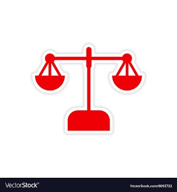 Stylish sticker on paper scales on white vector image