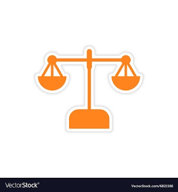 Stylish sticker on paper scales on white vector image