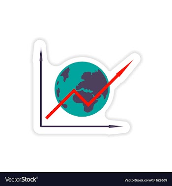 Stylish sticker on paper schedule and globe vector image