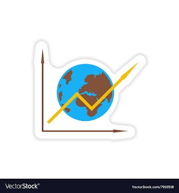 Stylish sticker on paper schedule and globe vector image