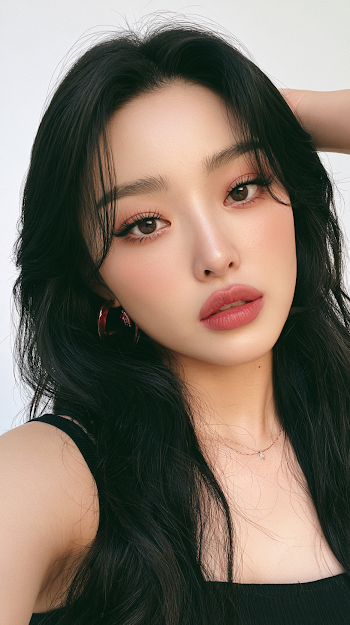 Stylish Summer Selfie of Young Korean Influencer