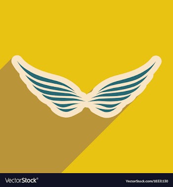 Stylish wings of an eagle vector image