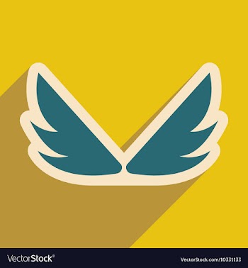Stylish wings of an eagle vector image