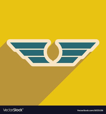 Stylish wings of an eagle vector image