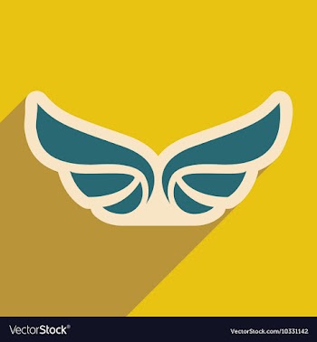 Stylish wings of an eagle vector image