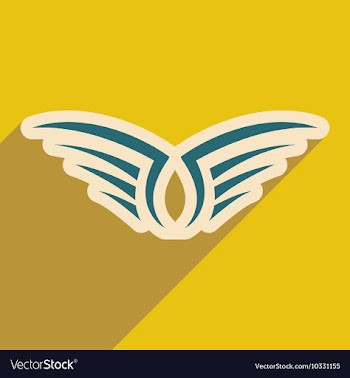 Stylish wings of an eagle vector image