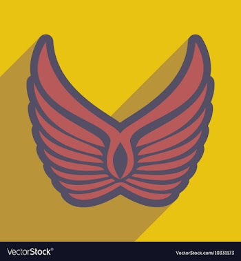 Stylish wings of an eagle vector image