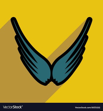 Stylish wings of an eagle vector image