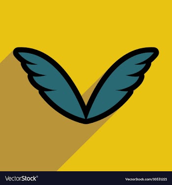 Stylish wings of an eagle vector image