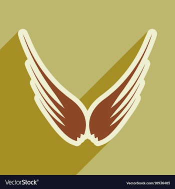 Stylish wings of an eagle vector image