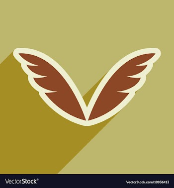Stylish wings of an eagle vector image