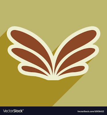 Stylish wings of an eagle vector image