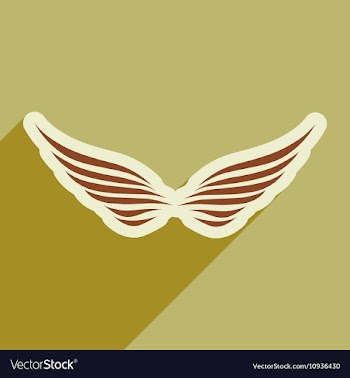 Stylish wings of an eagle vector image
