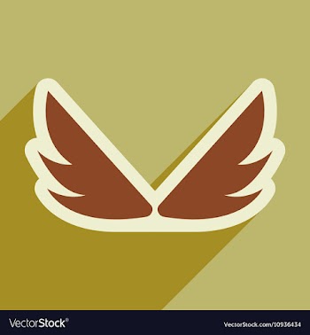 Stylish wings of an eagle vector image