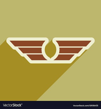 Stylish wings of an eagle vector image
