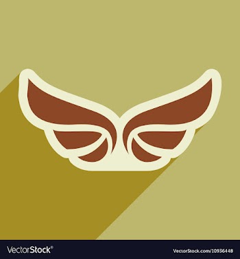 Stylish wings of an eagle vector image