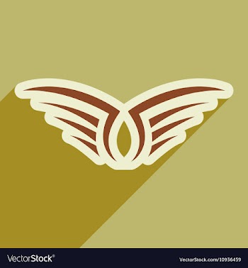 Stylish wings of an eagle vector image