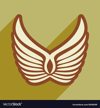 Stylish wings of an eagle vector image