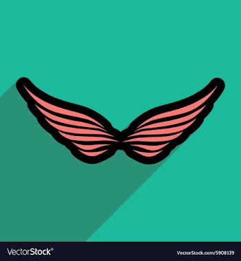 Stylish wings of an eagle vector image