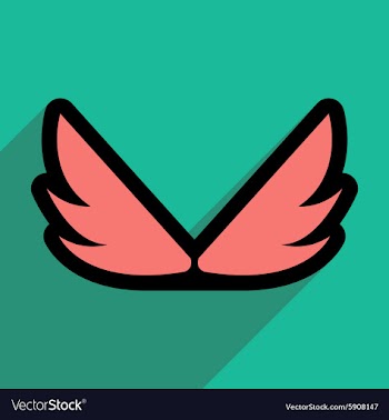 Stylish wings of an eagle vector image