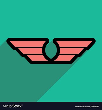 Stylish wings of an eagle vector image