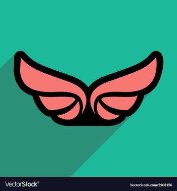 Stylish wings of an eagle vector image