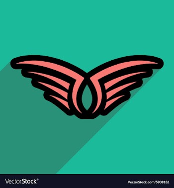 Stylish wings of an eagle vector image