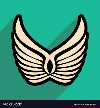 Stylish wings of an eagle vector image