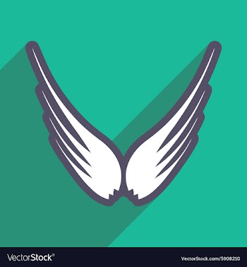 Stylish wings of an eagle vector image