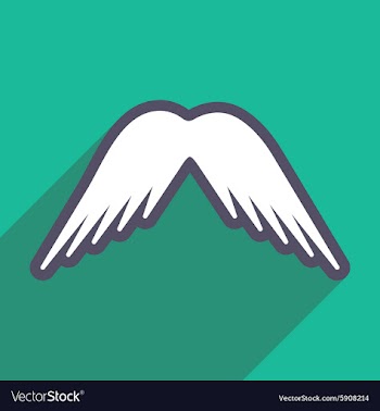 Stylish wings of an eagle vector image