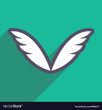 Stylish wings of an eagle vector image