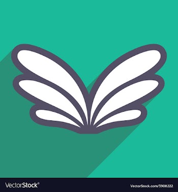 Stylish wings of an eagle vector image