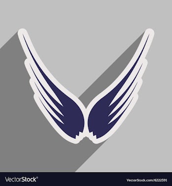 Stylish wings of an eagle vector image