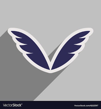 Stylish wings of an eagle vector image