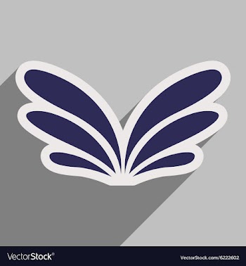 Stylish wings of an eagle vector image