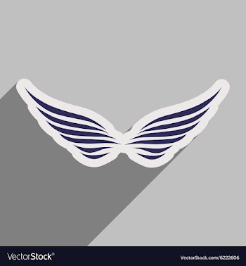 Stylish wings of an eagle vector image