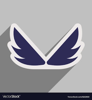 Stylish wings of an eagle vector image
