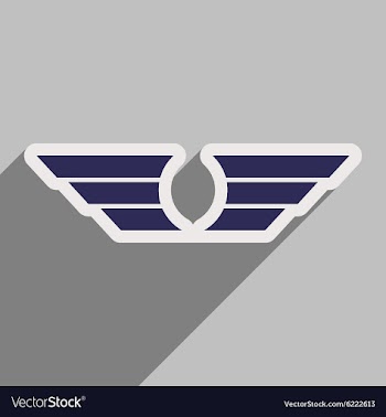 Stylish wings of an eagle vector image