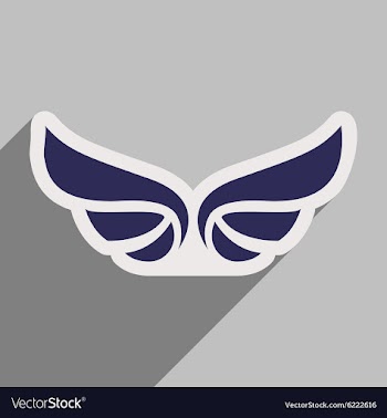 Stylish wings of an eagle vector image