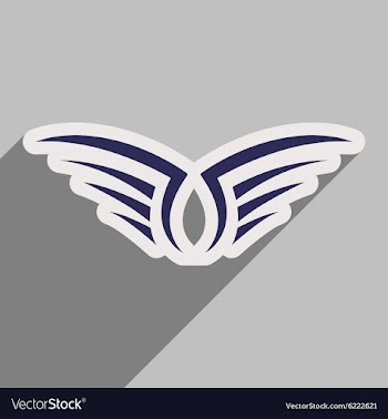 Stylish wings of an eagle vector image