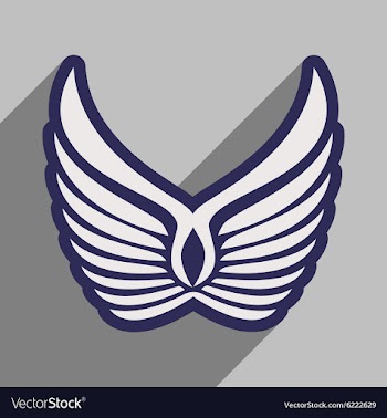 Stylish wings of an eagle vector image