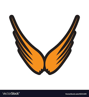 Stylish wings of an eagle vector image